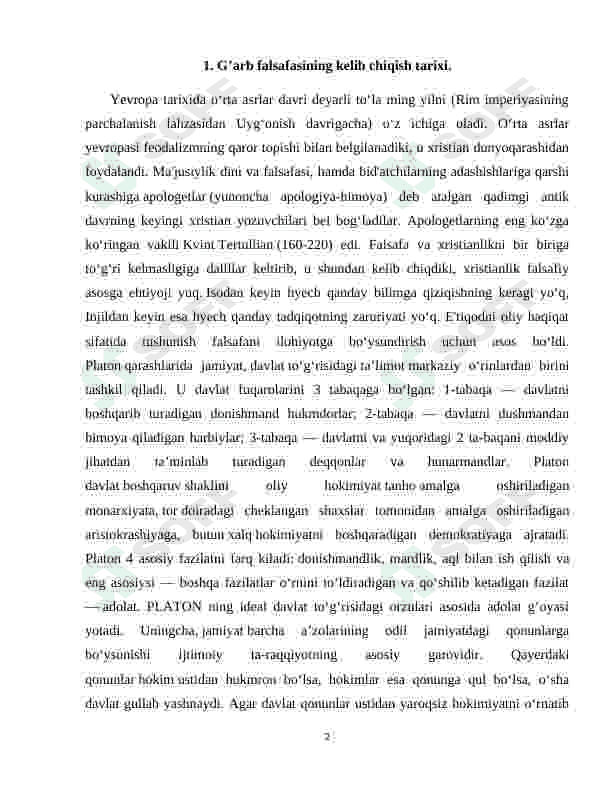 Yevropa mutafakkirlari Platon, Boetsiy, R.Dekart, D.Yumning falsafaga oid qarashlari qiyosiy taxlili 2