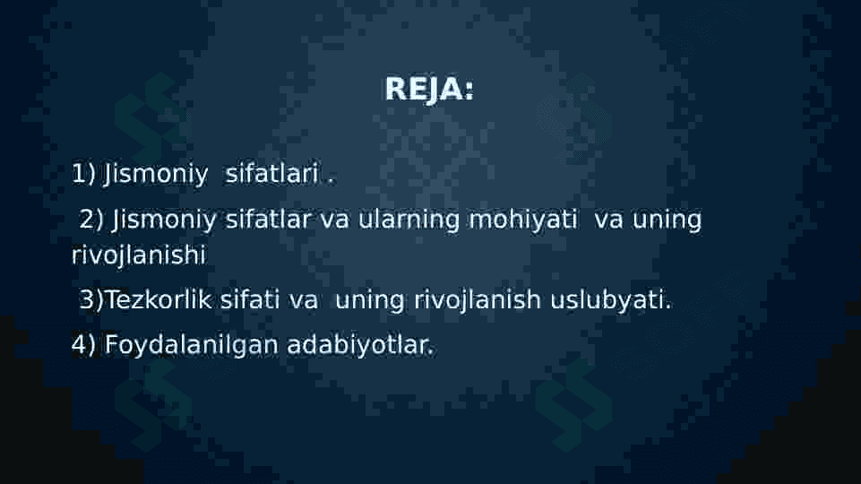 Jismoniy sifatlarni (kuch, tezkorlik, chaqqonlik , chidamlilik) tarbiyalash    	metodikasi. Slayd 2