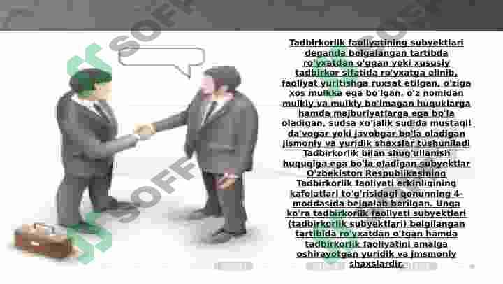 Tadbirkorlik subyektlari 2