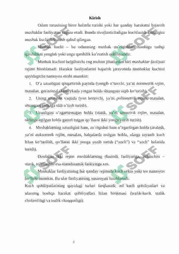 Kuch qobiliyatlarini rivojlantirish usuliyati. Kuch qobiliyatlarini rivojlantirish vositalari 2