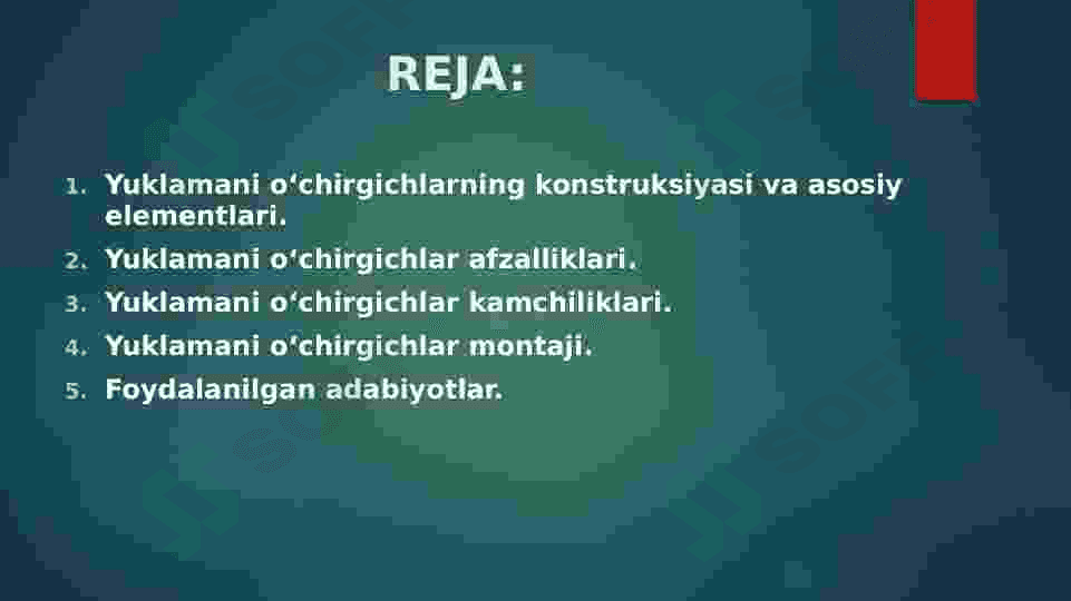 YUKALAMANI O’CHIRGICHLAR MONTAJI. 2