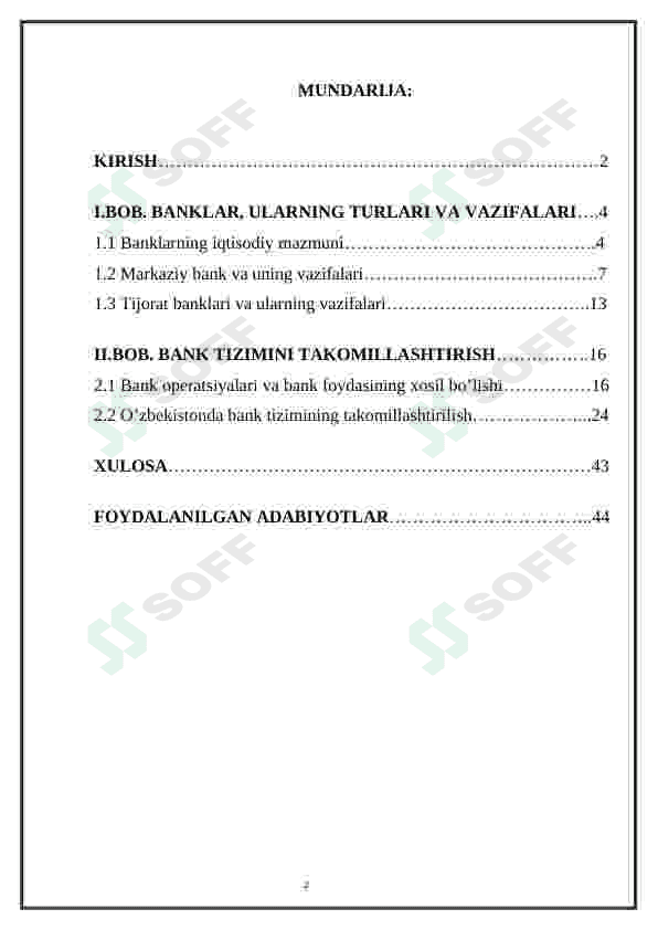 Bank tizimi - moliya tizimining  asosiy  tarkibiy qismi sifatida 2