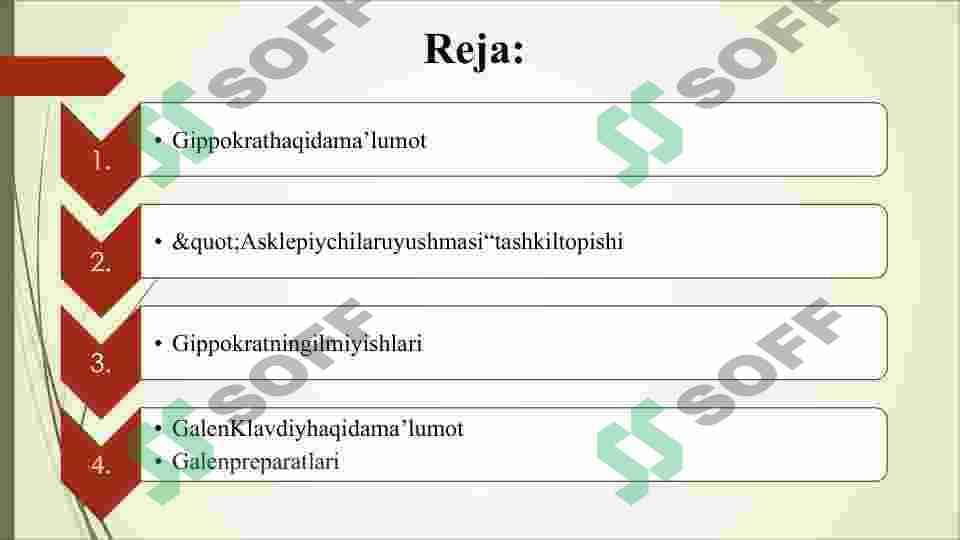 Galen va Gippokrat, ularning jahon tibbiyoti rivojlanishiga qo’shgan hissasi 2