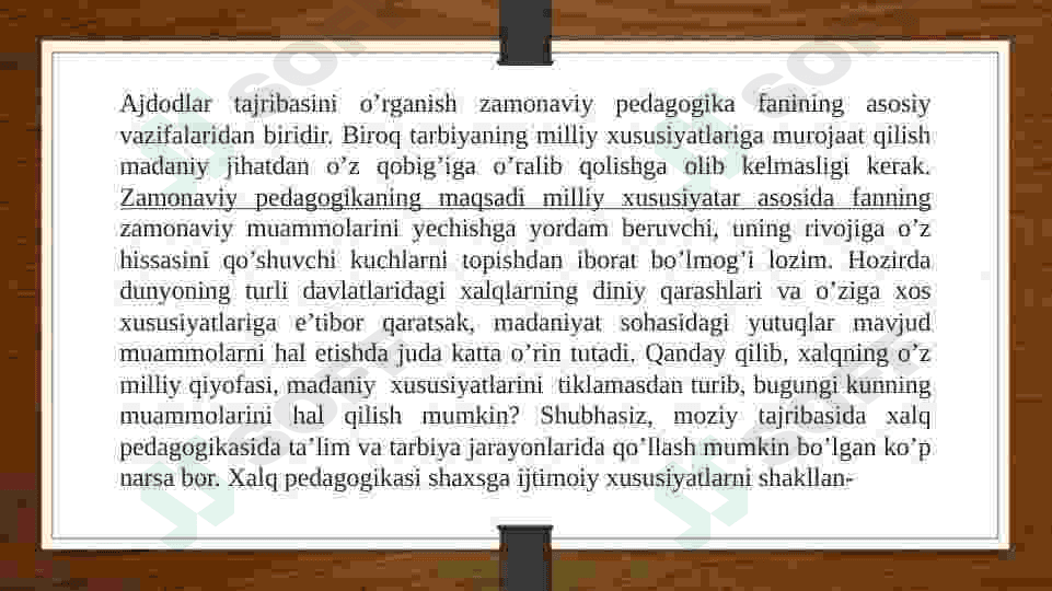 O’zbekistonda  ijtimoiy-pedagogika fanining rivojlanish sharoitlari. 2