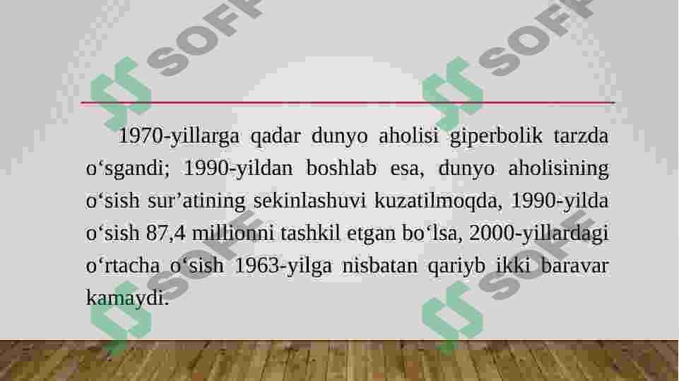Dunyo aholisining takror barpo bo‘lishining  geografik  omili 2
