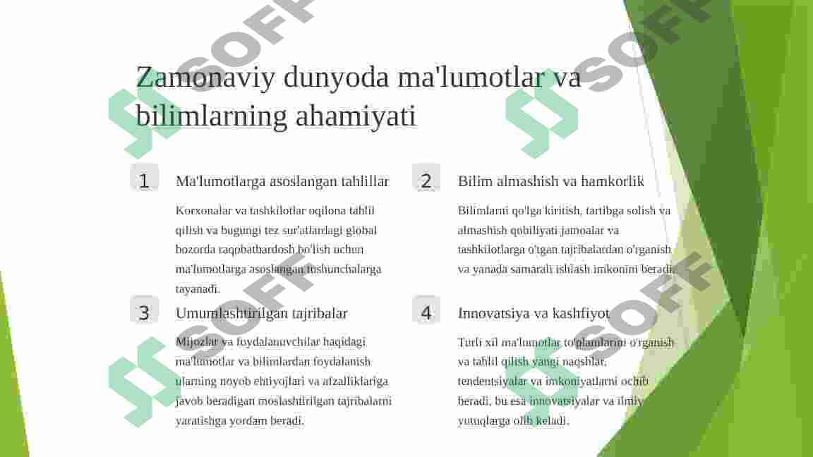 Ma'lumotlar va bilimlar bazalari 2