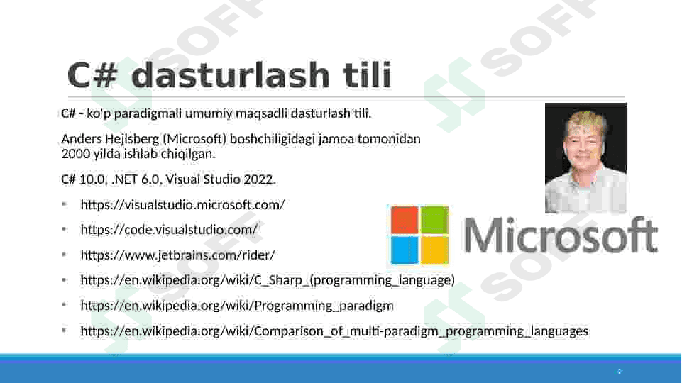 Dasturlash tili asoslari C# 2