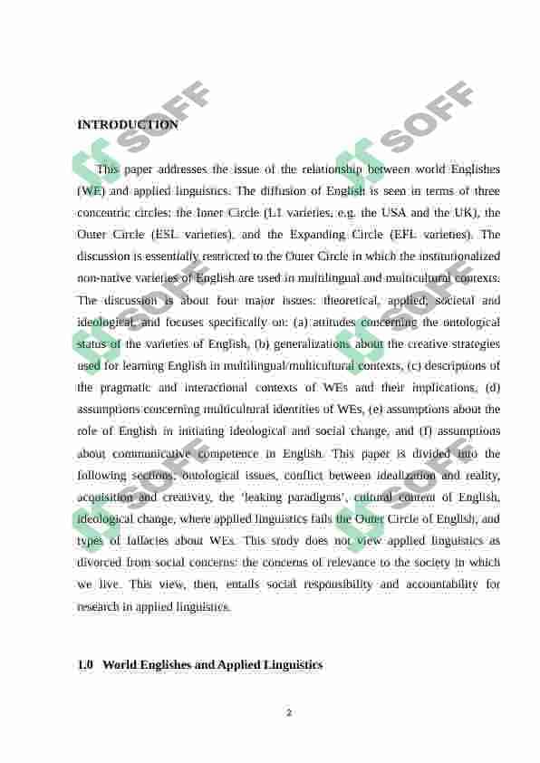 WORLD ENGLISHES AND APPLIED LINGUISTIC (KARCHLU CIRCLES) 2
