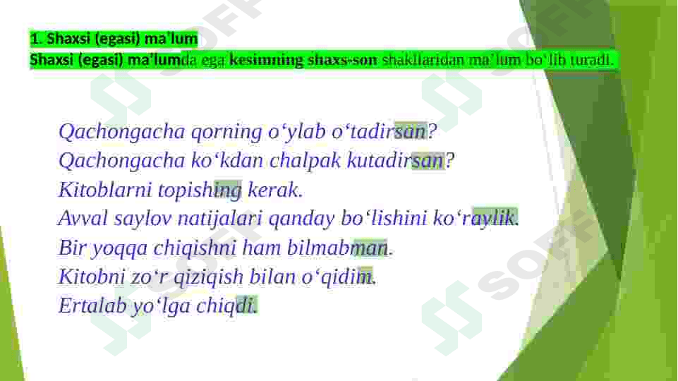 Ega ishtirokiga ko’ra gaplar. 2