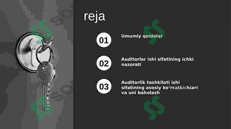 Auditorlar ishining sifati ustidan ichki nazoratni tashkil etishning huquqiy asoslari 2