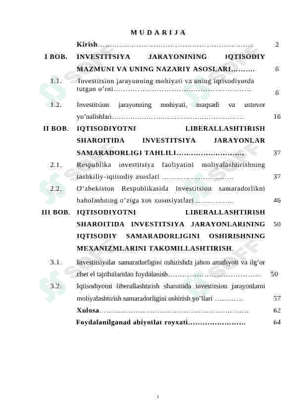 Investitsion jarayonning mohiyati va ijtimoiy iqtisodiy taraqqiyotda tutgan o'rni 2