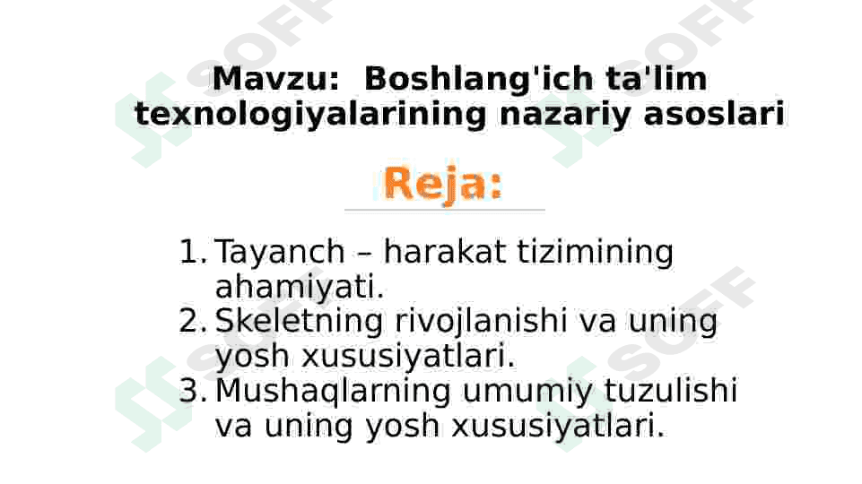 Boshlang'ich ta'lim texnologiyalarining nazariy asoslari 2