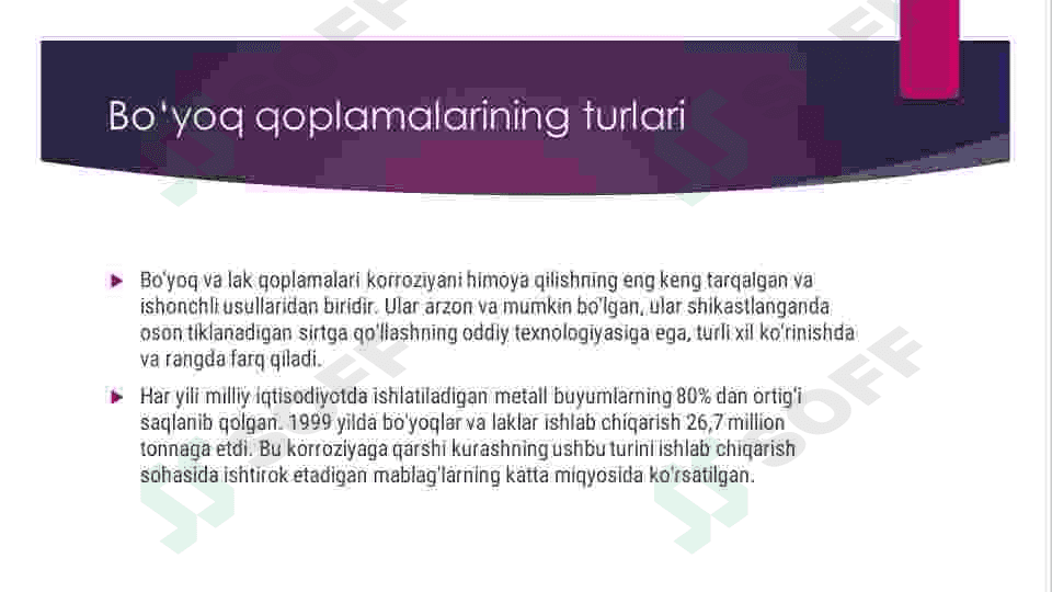 Lok bo‘yoq materiallari haqida ma‘lumotlar 2