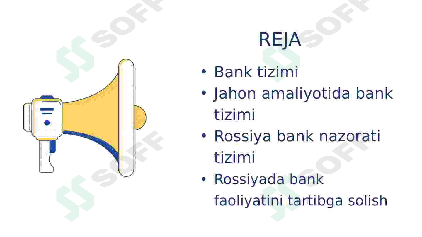 Rossiya bank tizimida bank nazoratini tashkil etilishi 2