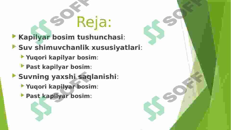 Kapilyar bosimni aniqlash. Gruntning suv shimuvchanlik xususiyati 2