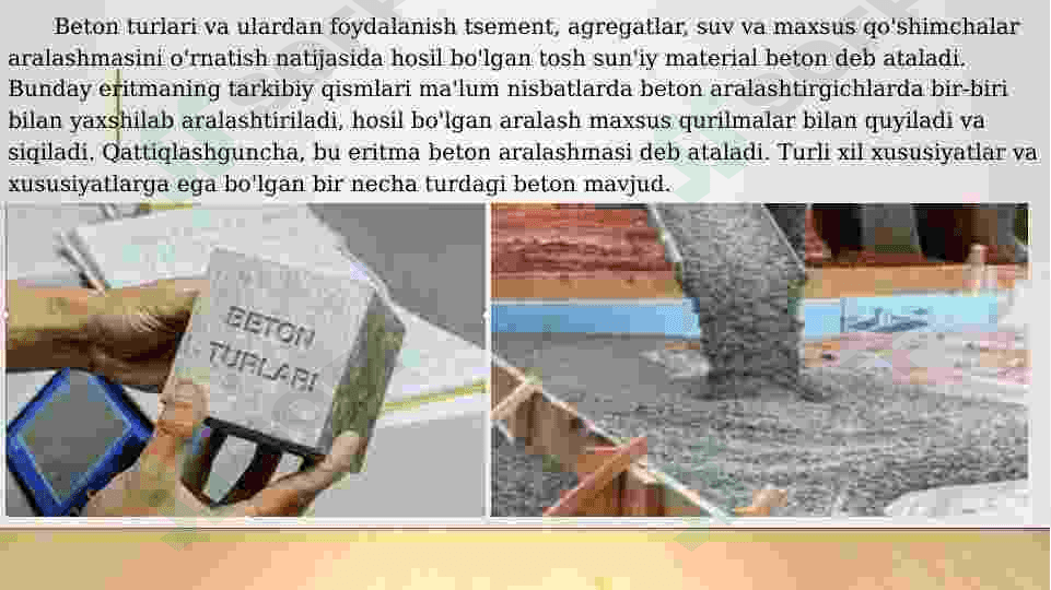 Beton turlari 2