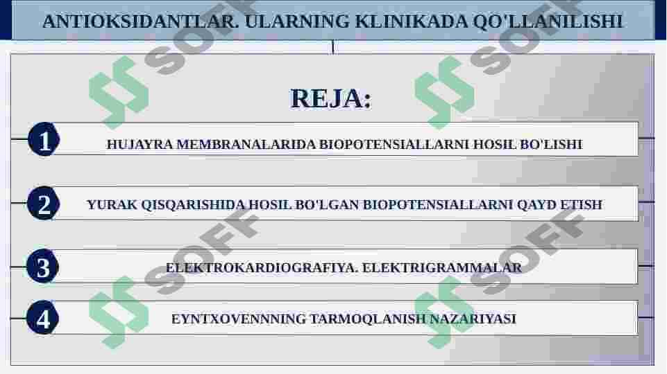HUJAYRA MEMBRANALARIDA BIOPOTENSIALLARNI HOSIL BO'LISHI. YURAK QISQARISHIDA HOSIL BO'LGAN BIOPOTENSIALLARNI QAYD ETISH. ELEKTROKARDIOGRAFIYA. ELEKTROGRAMMALAR. EYNTXOVENNNING TARMOQLANISH NAZARIYASI 2