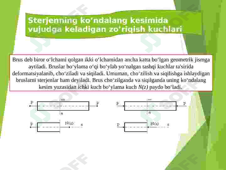Cho’zilish yoki siqilishda kuchlanish va deformasiya 2