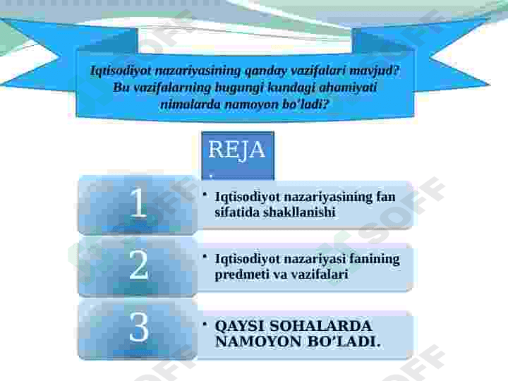 IQTISODIYOT NAZARIYASINING QANDAY VAZIFALARI MAVJUD? BU VAZIFALARNING BUGUNGI KUNDAGI AHAMIYATI NIMALARDA NAMOYON BO'LADI? 2