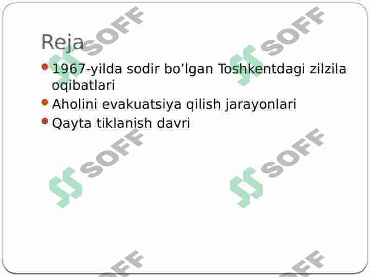 1967-yilda sodir bo’lgan Toshkentdagi zilzila oqibatlari 2