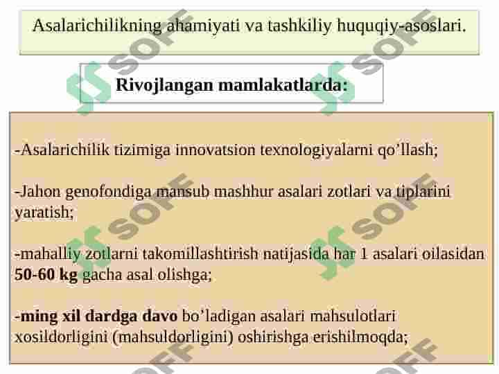 ASALARICHILIKNI TASHKIL ETISH 2
