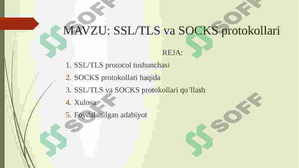 SSL/TLS va SOCKS protokollari 2
