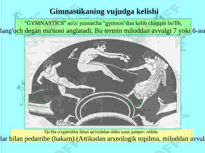 Gimnastikani rivojlantirish tarixi 2