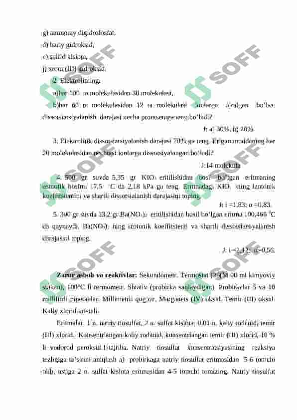 Ion almashish reaksiyalari va tuzlarning gidrolizlanishiga oid tajribalar 2