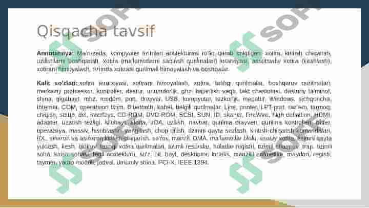 Operatsion tizimlar arxitekturasi 2