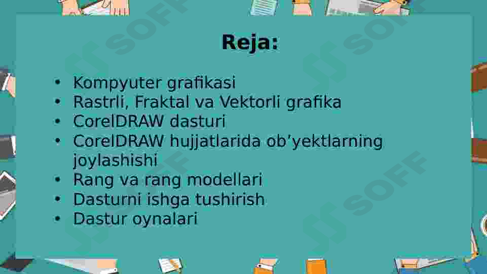 CorelDRAW dasturi taqdimot 2