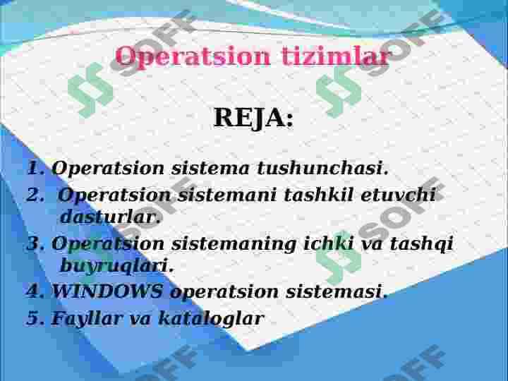 Operatsion tizimlar 2
