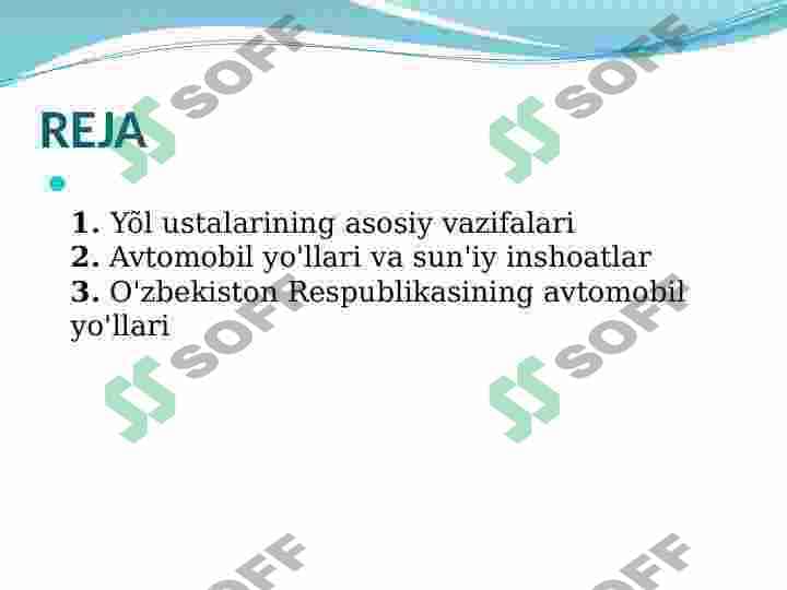Yo’l korxonalari yo’l ustalarining asosiy vazifalari va kunlik ish tadbirlari 2