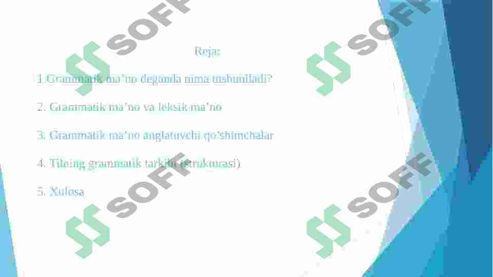 Grammatik ma'no ifodalovchi vositalarni tillararo chog'ishtiruvchi buklet 2