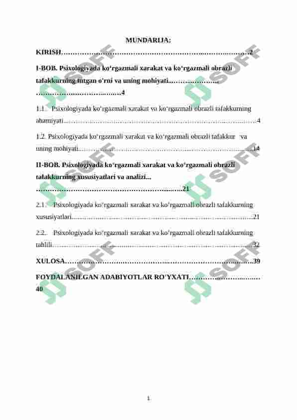 Psixologiyada koʻrgazmali xarakat va koʻrgazmali obrazli tafakkur 2