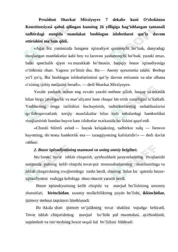 Bozor iqtisodiyotining ijtimoiy yo'naltirilganligi va uning O'zbekistonga xos xususiyatlari 2