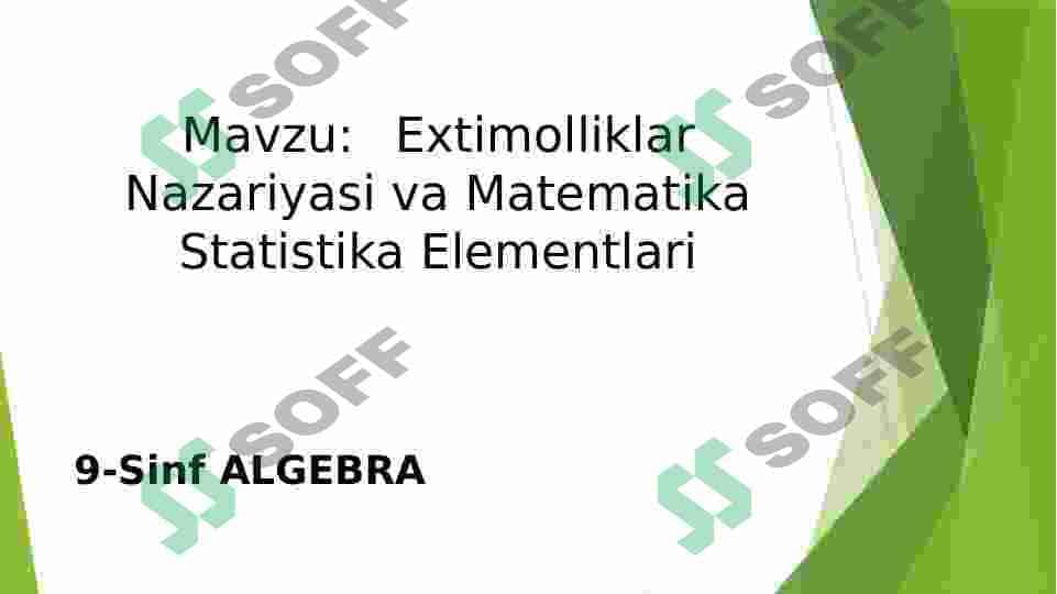 Matematik induksiya metodi 2