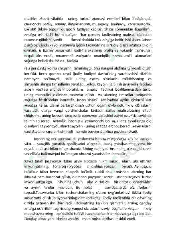 Hayolning xususiyatlari va fenomenlari 2