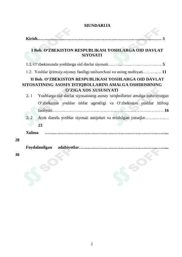 Yoshlarni qo'llab- quvvatlashda davlat siyosatining ahamiyati 2