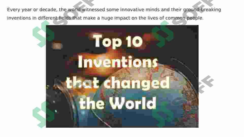 Inventions changes the world. Ixtirolar dunyoni o'zgartiradi 2