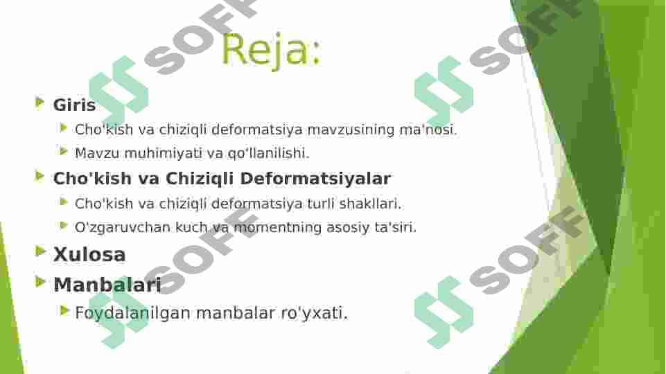 Cho'kishni chiziqli deformatsiya usulida aniqlash. 2