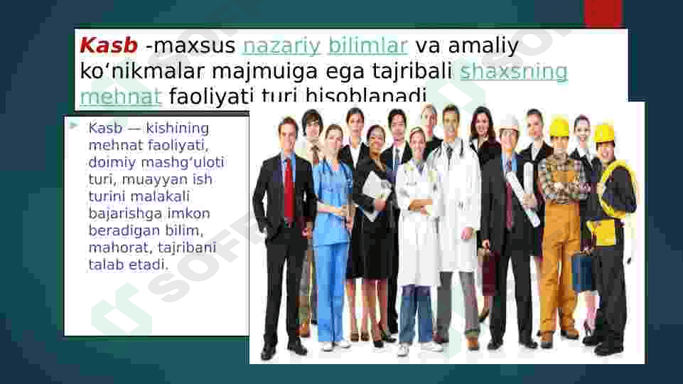 Kasblarning psixologik tavsifi va   ularning mohiyati 2