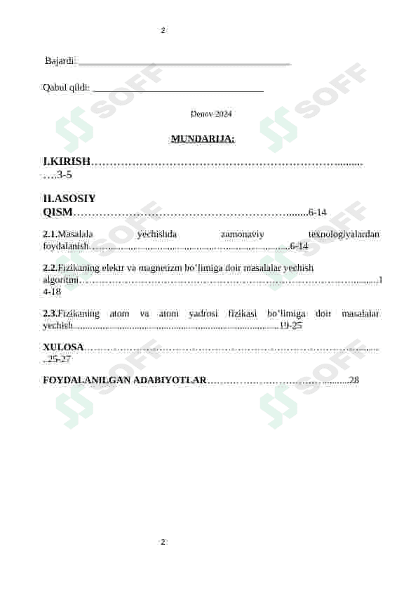 ‘’MASALA YECHISH MASHG’ULOTLARIDAN PEDAGOGIK TEXNOLOGIYALARDAN FOYDALANISH  USULLAR’’ 2