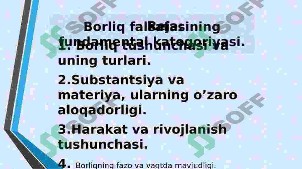 BORLIQ FALSAFASINING KATEGORIYASI 2