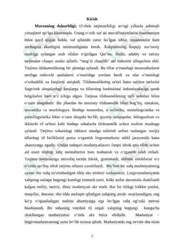 Tarjima turlarining tahlil va turlari 2