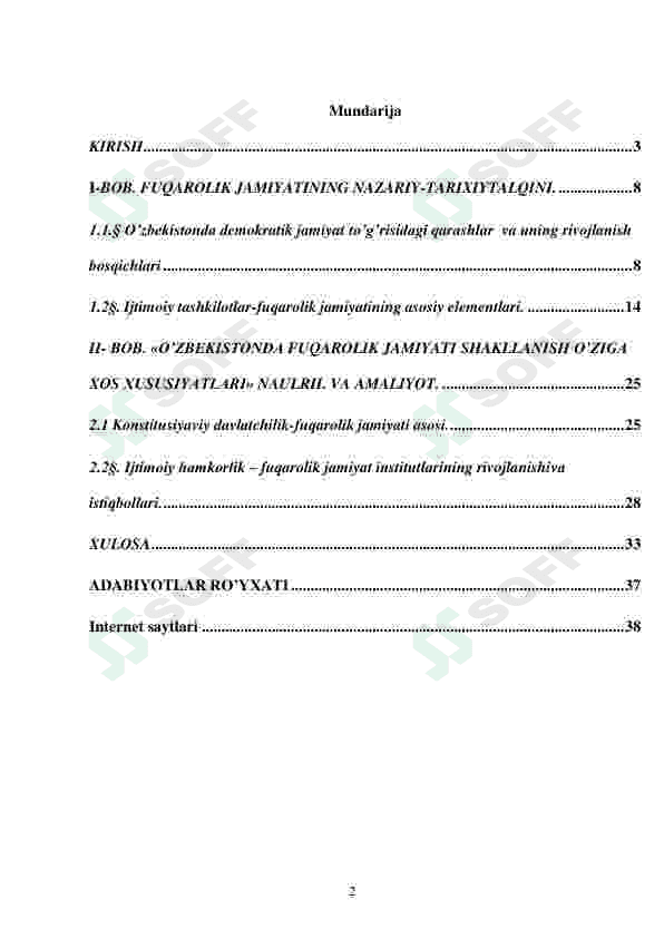 Mustaqillik yillarida O'zbekistonda jamoat tashkilotlari 2
