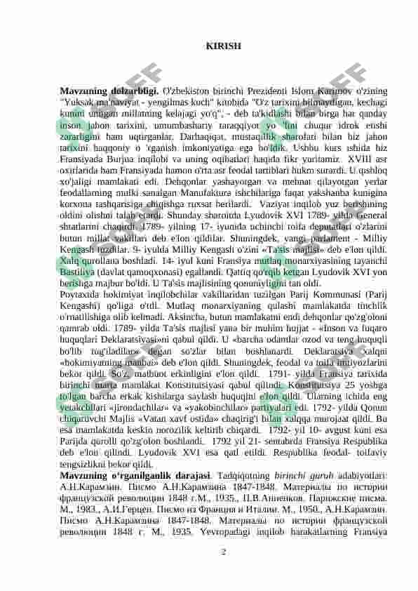 FRANSIYADA DIREKTO'RIYA DAVRI KURS ISHI 2