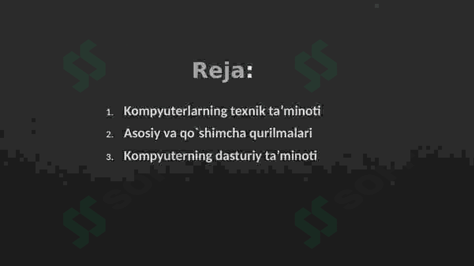 Kompyuterlarning dasturiy va texnik taqsimoti haqida tushuncha 2