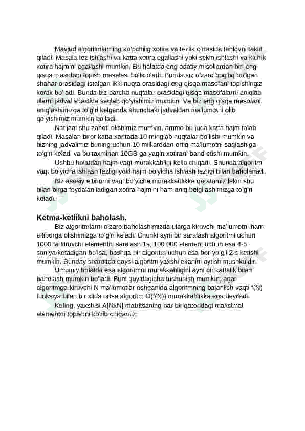 Murakkablikning statik va dinamik o’lchovlari. Vaqt bo’yicha va hajmiy qiyinchiliklar. 2