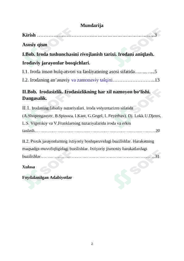 Iroda nazariyalari 2