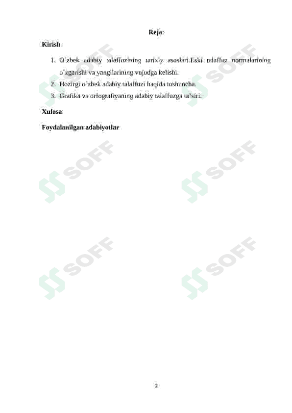 Hozirgi o`zbek orfoepiyasi haqida 2